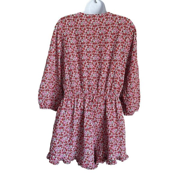 EUC - MNG Mango 'Simone' Floral Romper in Fuchsia - Size XL - Picture 10 of 13